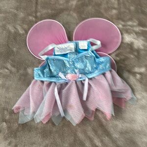 Sparkling Pink and Blue Fairy Dress with Wings